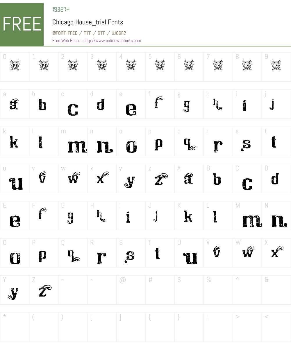 Chicago House_trial Font Screenshots