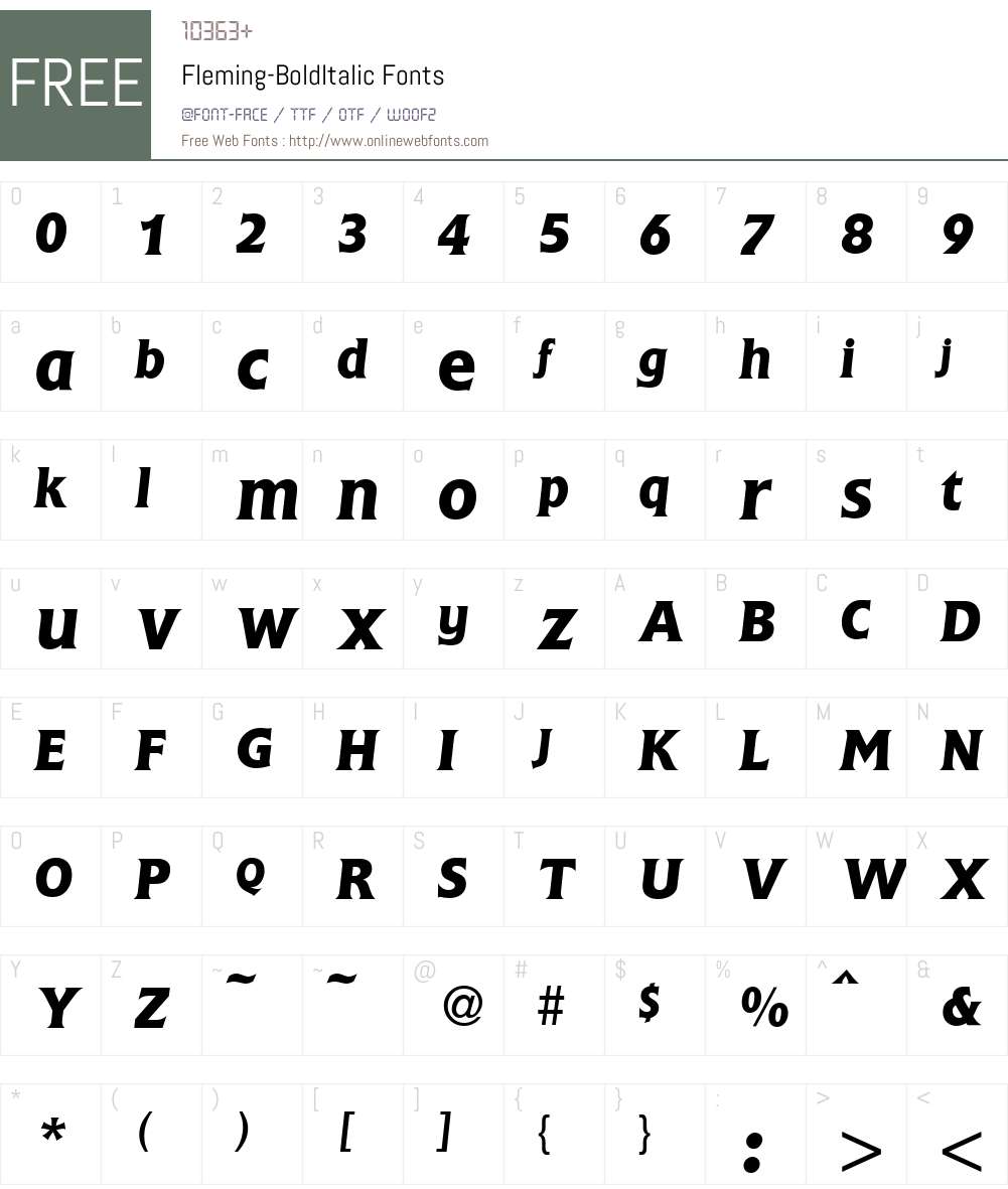 Fleming Font Screenshots