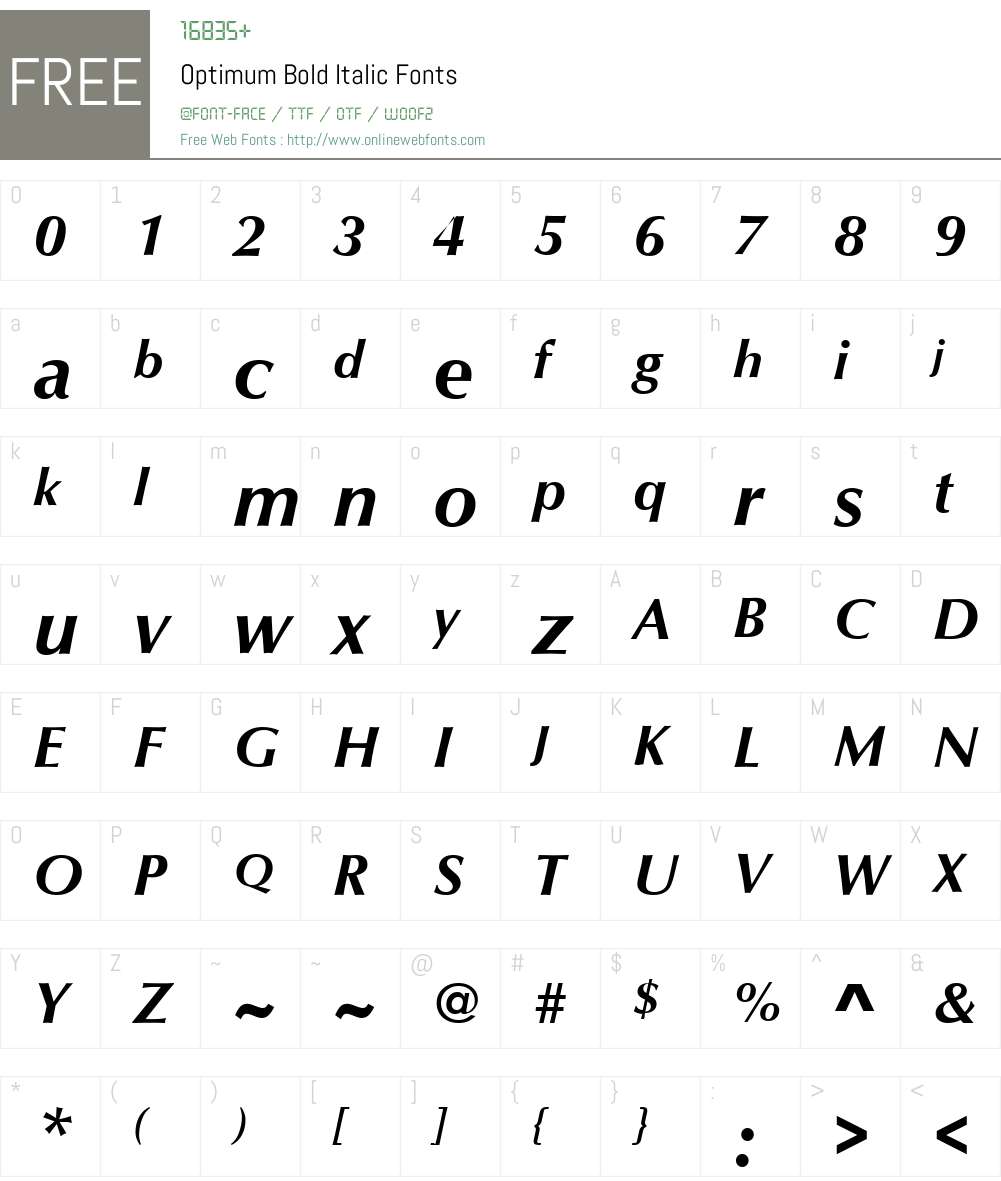 Optimum Font Screenshots
