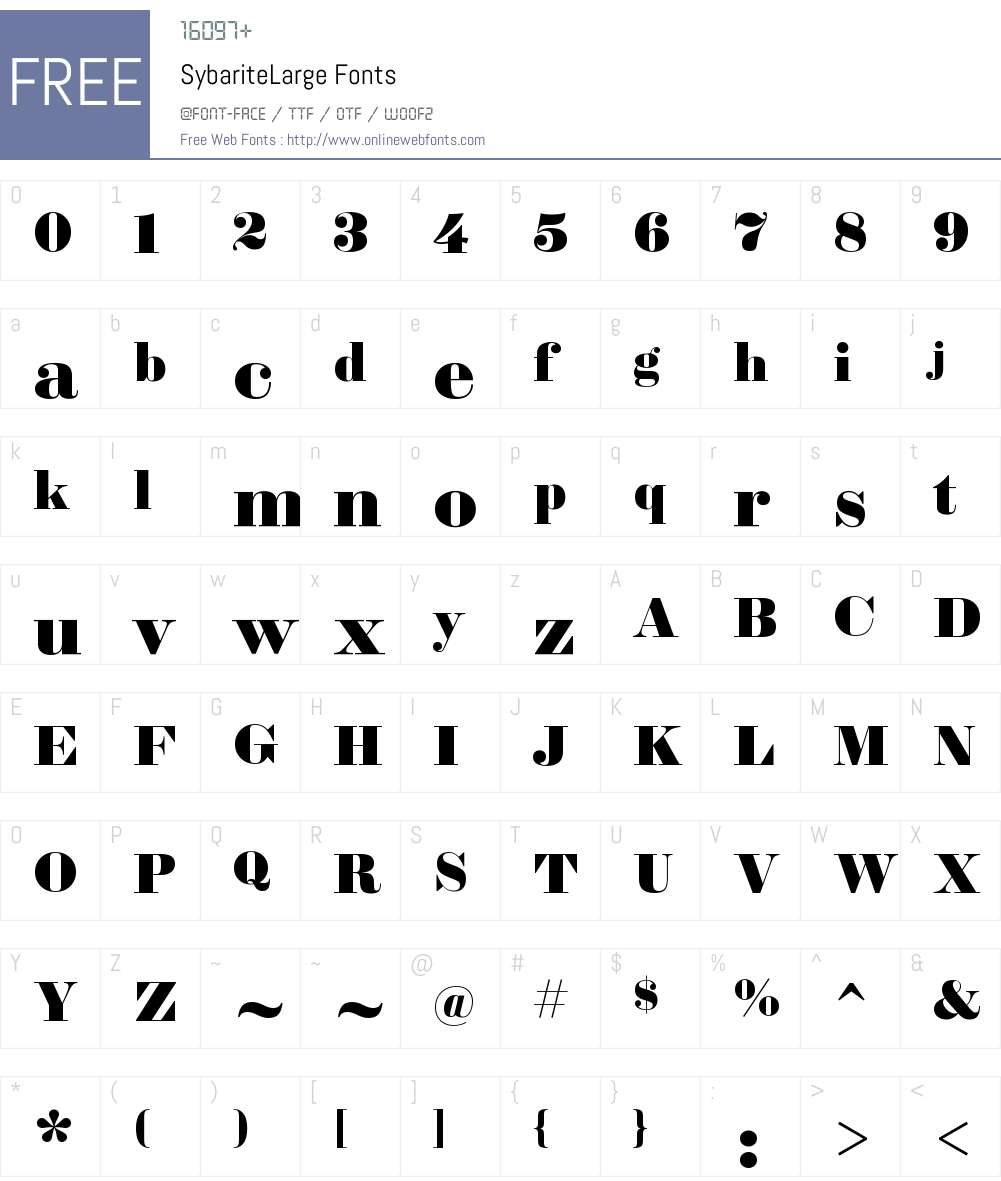 Sybarite Large Font Screenshots