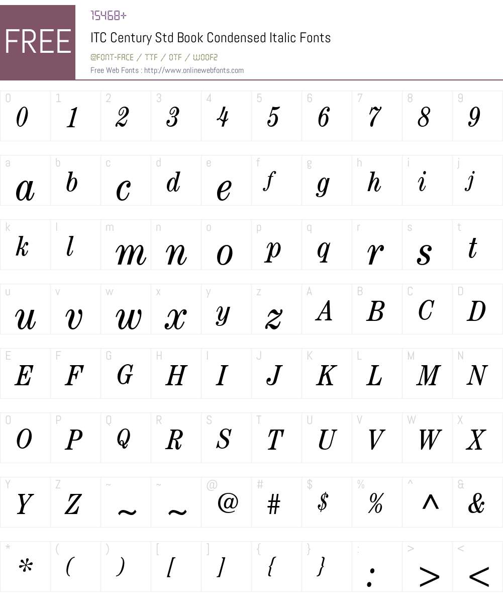 ITC Century Std Font Screenshots