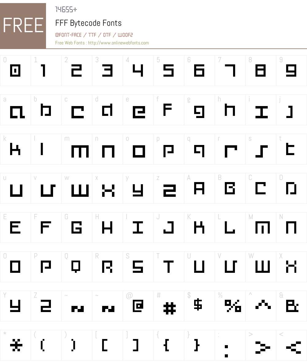 FFF Bytecode Font Screenshots