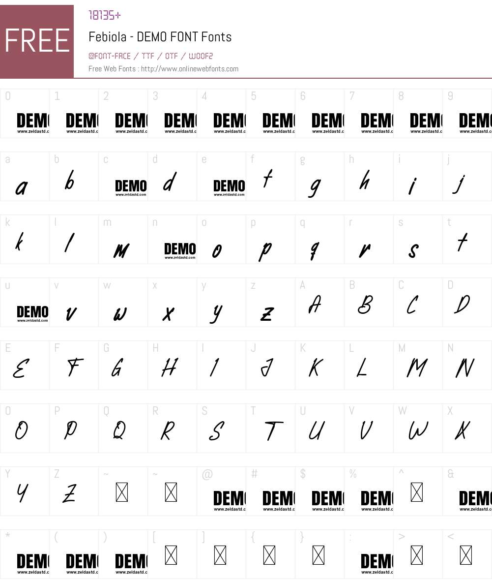 Febiola - DEMO FONT 1.054;Fontself Maker 3.5.8 Fonts Free Download ...