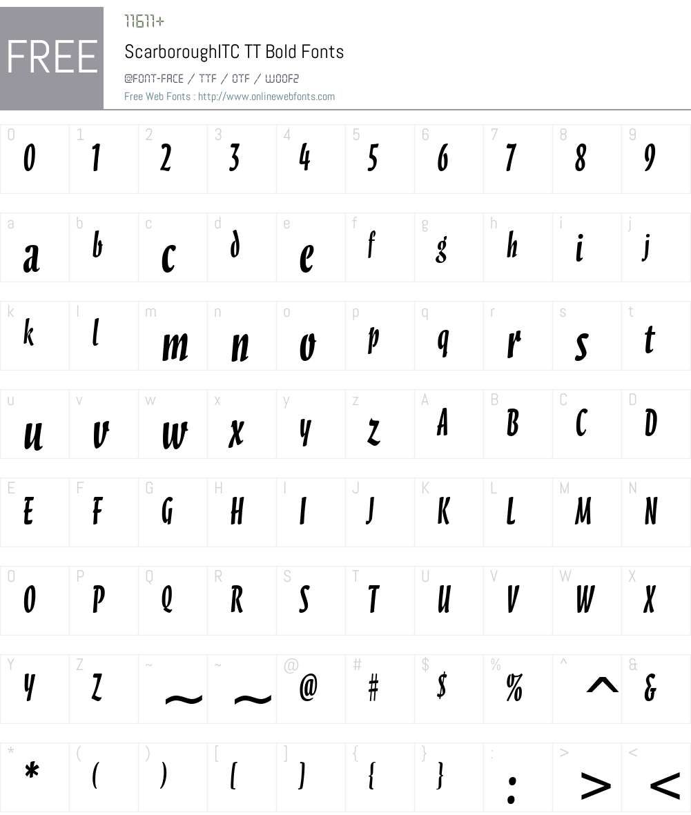 ScarboroughITC TT Font Screenshots