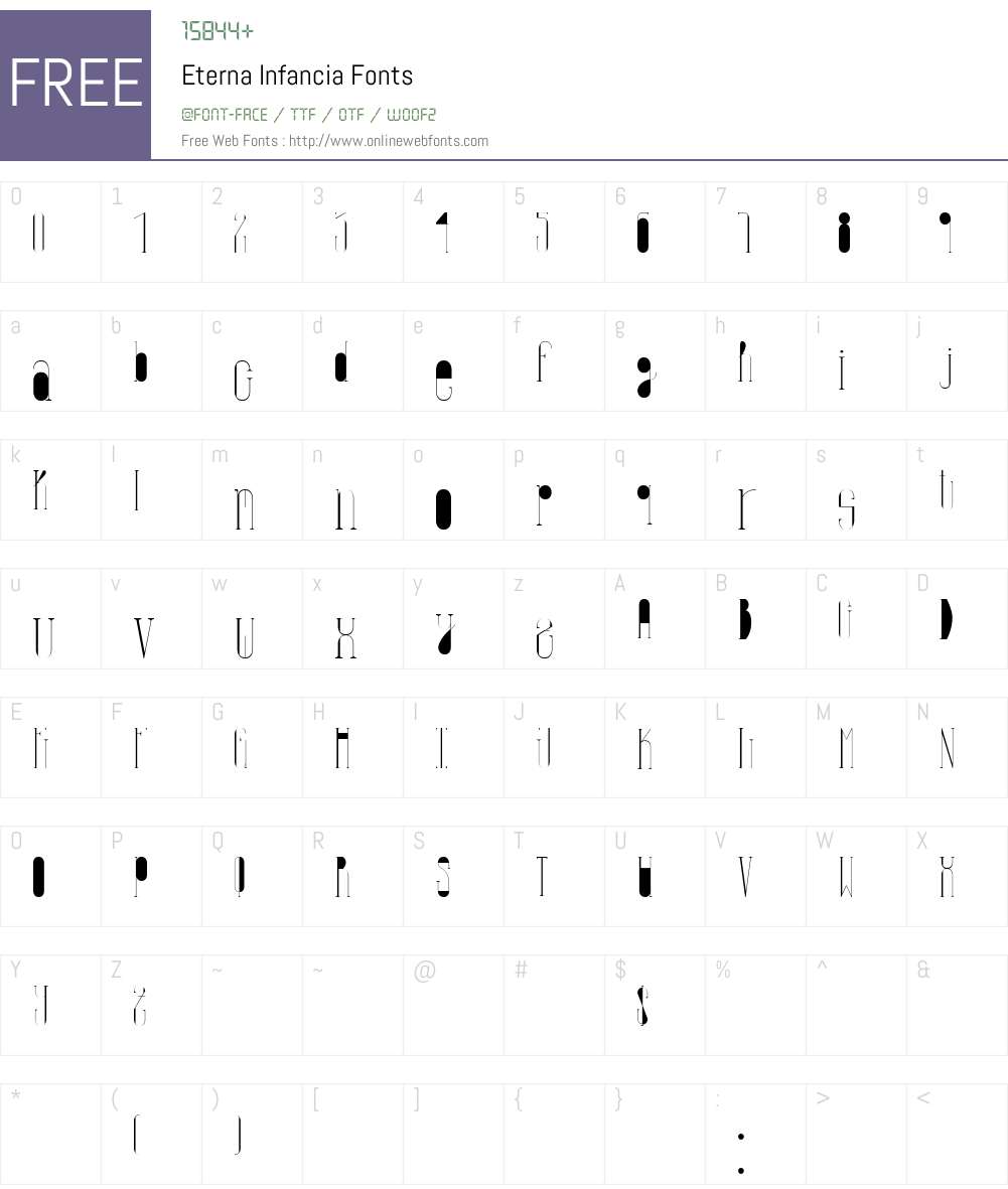 Eterna Infancia Font Screenshots