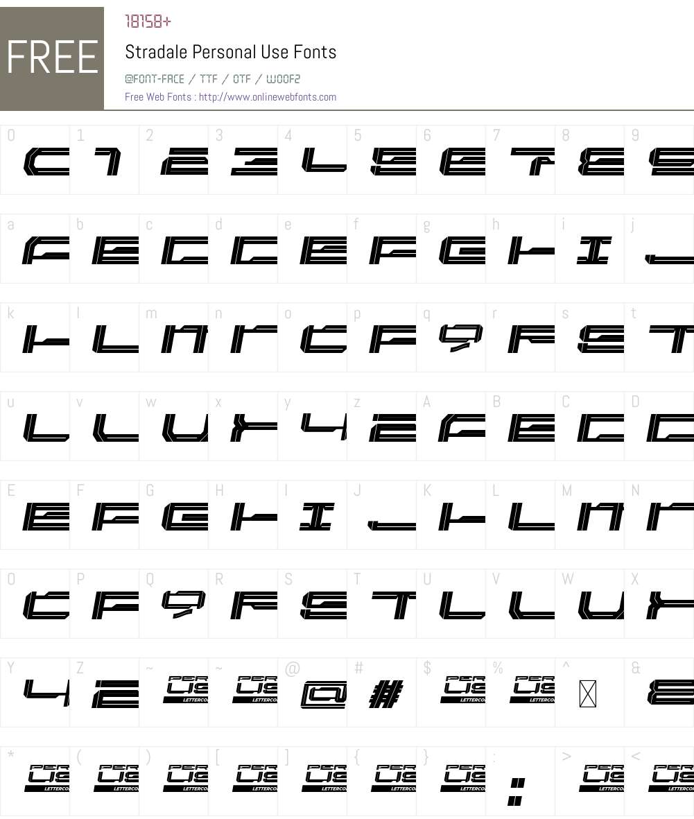 Stradale Personal Use 1.001;Fontself Maker 3.5.9 Fonts Free Download ...