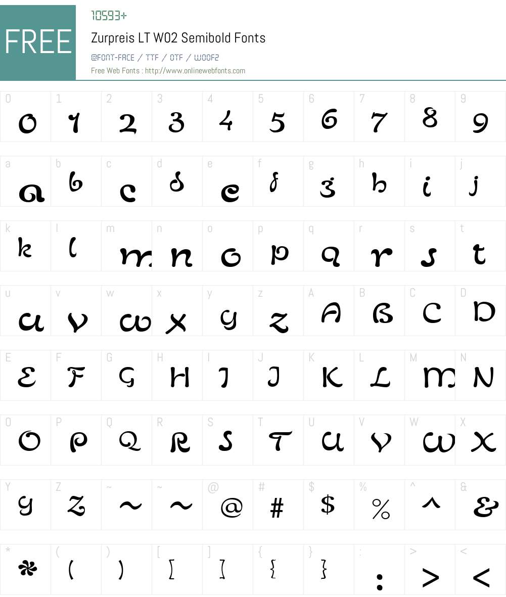 Linotype Zurpreis Font Screenshots