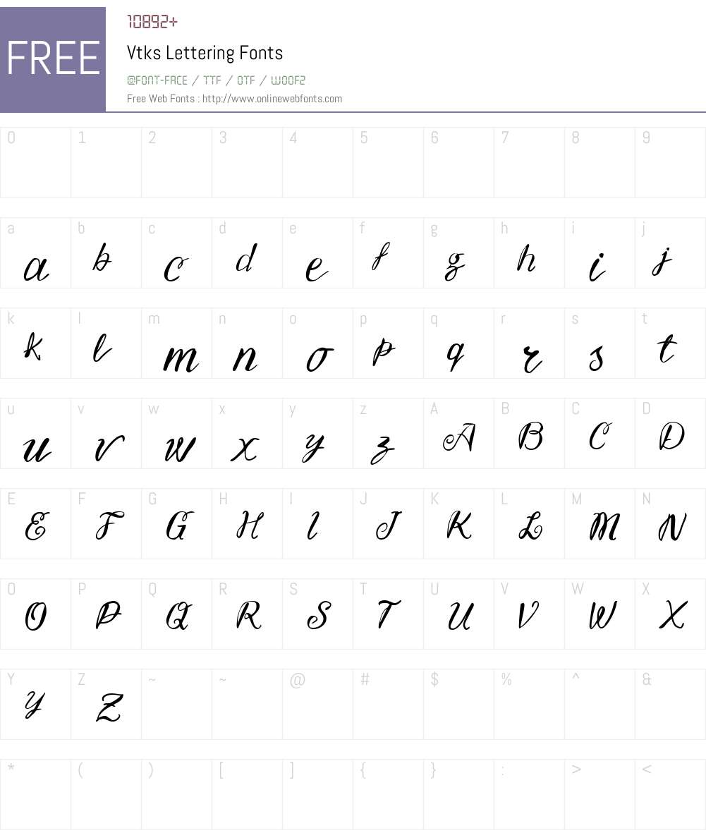 Vtks Lettering Font Screenshots