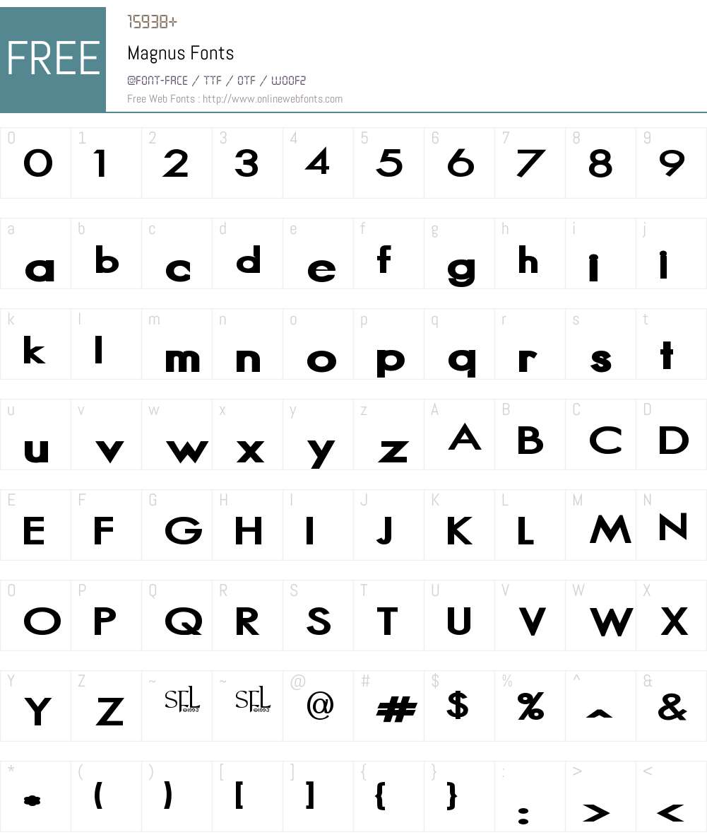 Magnus Font Screenshots