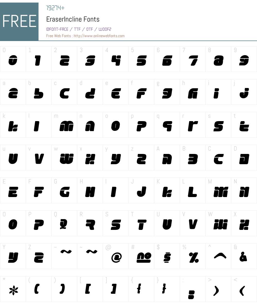 Eraser Font Screenshots