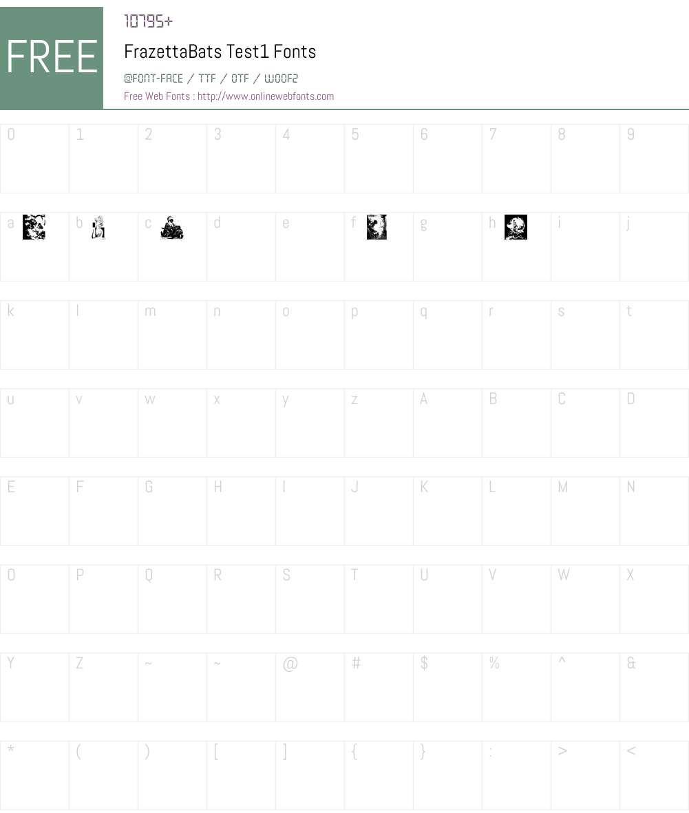FrazettaBats Test1 Font Screenshots