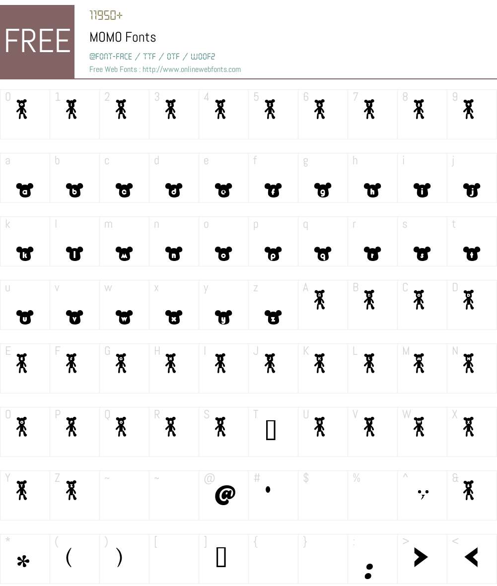 MOMO Font Screenshots