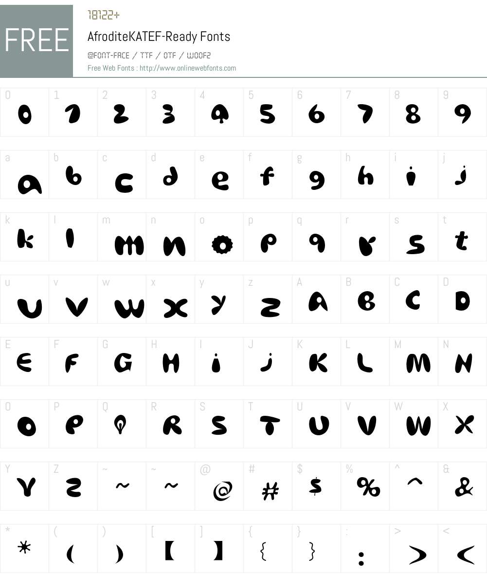 AfroditeKATEF Font Screenshots