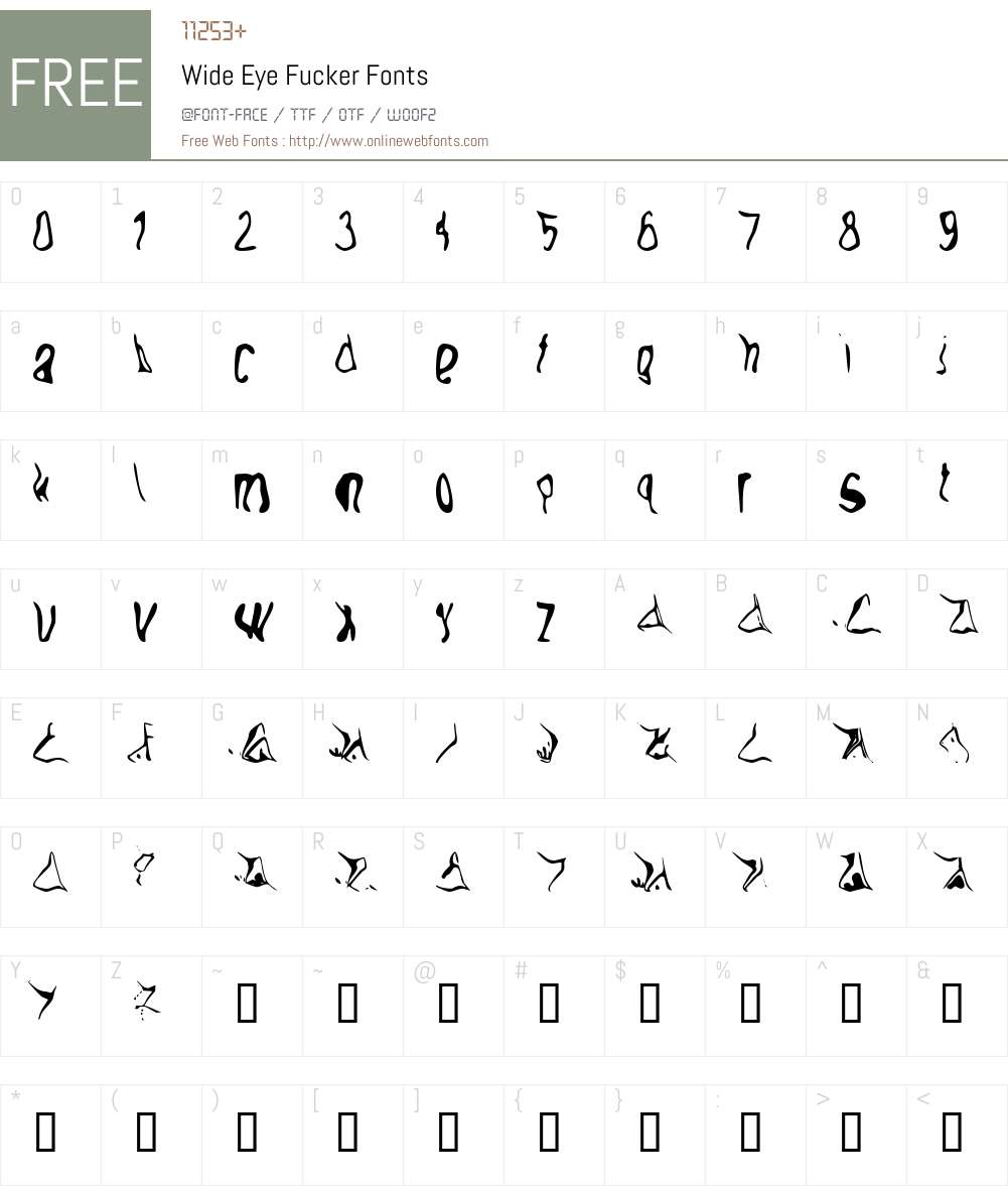 Wide Eye Fucker Font Screenshots