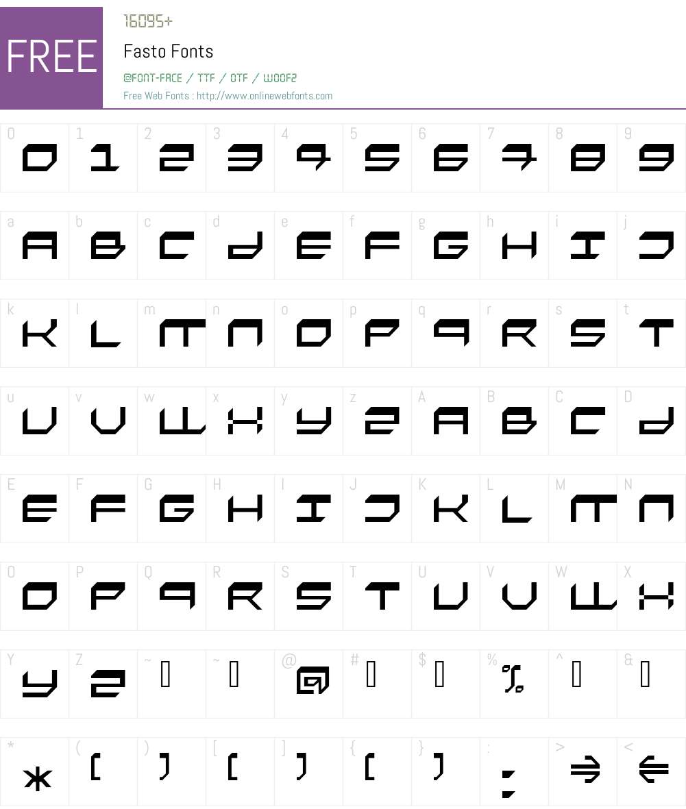 Fasto Font Screenshots
