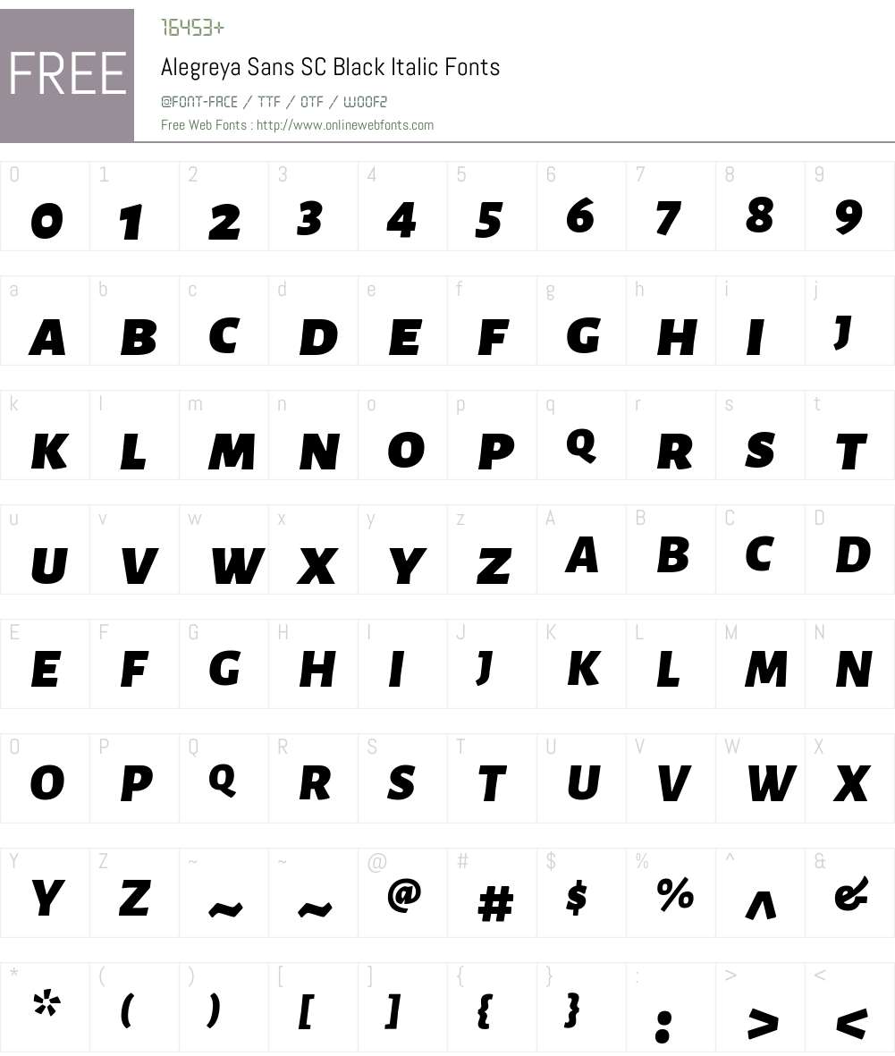 Alegreya Sans SC Black Font Screenshots