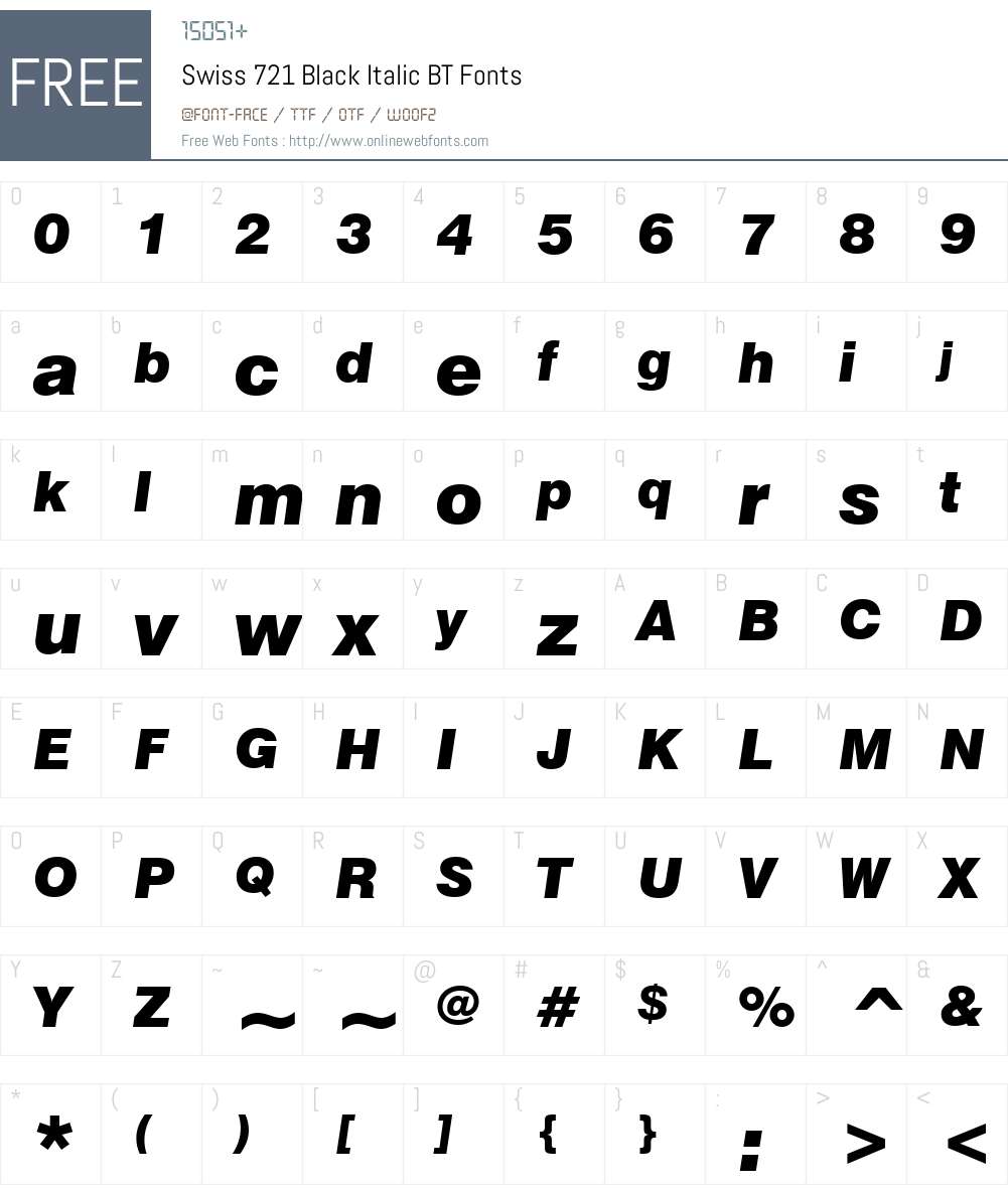 Swis721 Blk BT Font Screenshots
