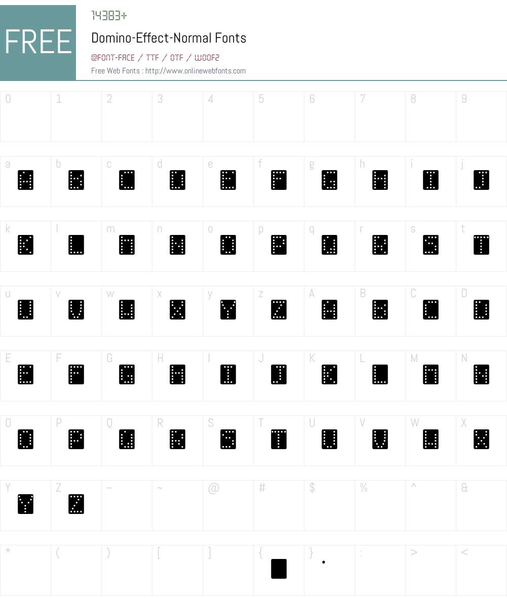 Domino-Effect-Normal Font Screenshots