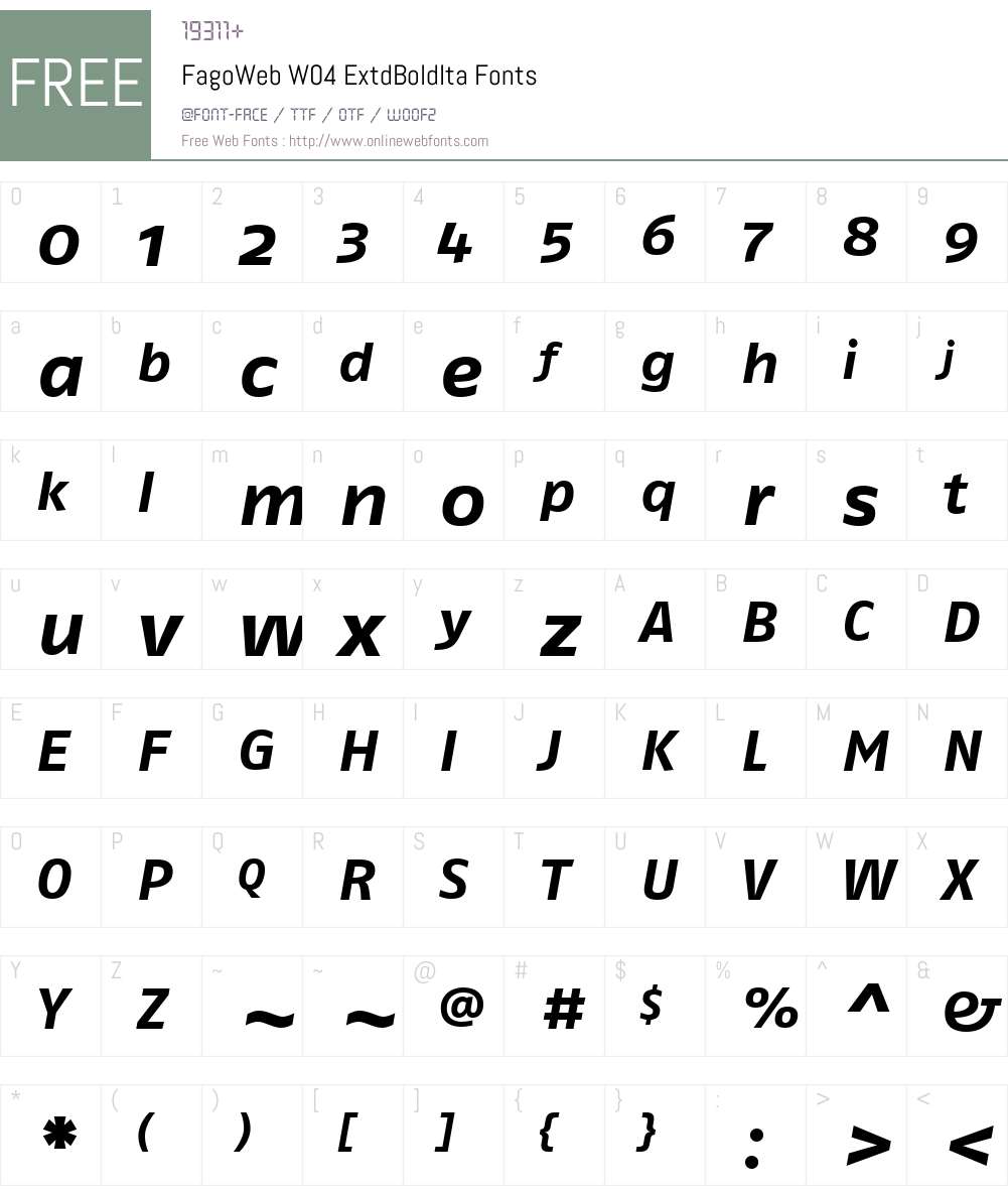 FF Fago Font Screenshots