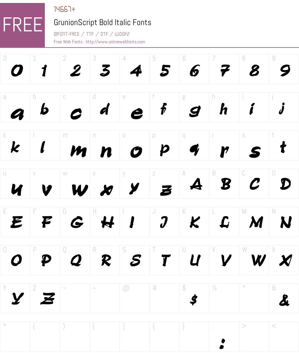 GrunionScript Font Screenshots