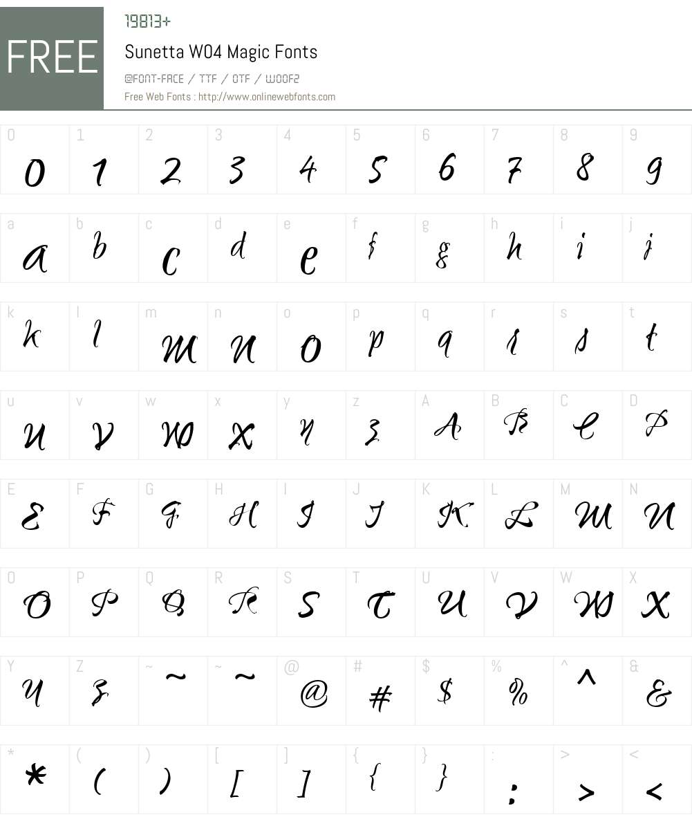 Sunetta Font Screenshots