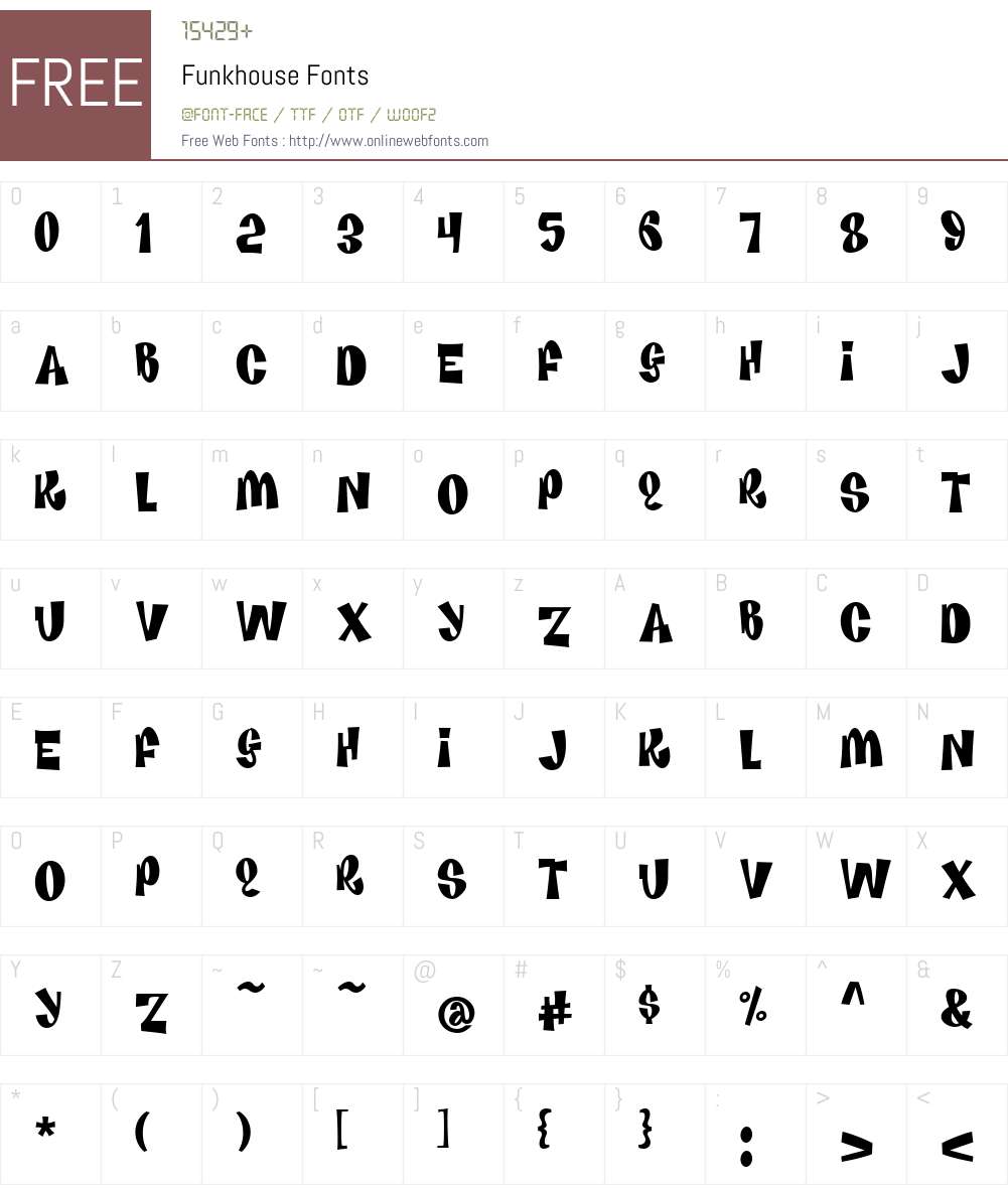Funkhouse Font Screenshots