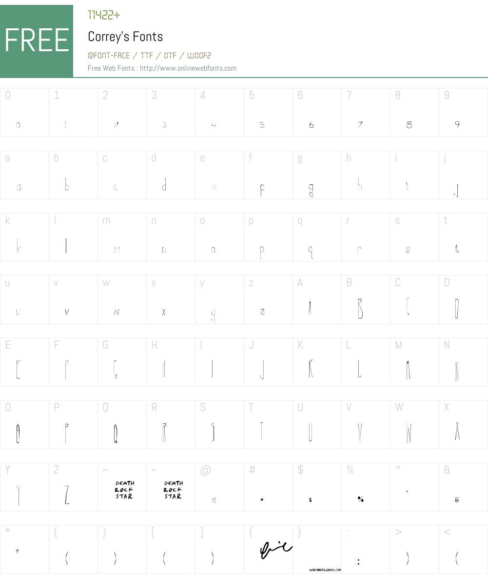 Correy's Font Screenshots