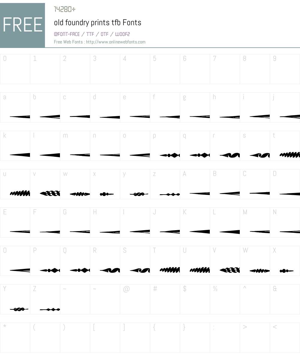 old foundry prints tfb Font Screenshots