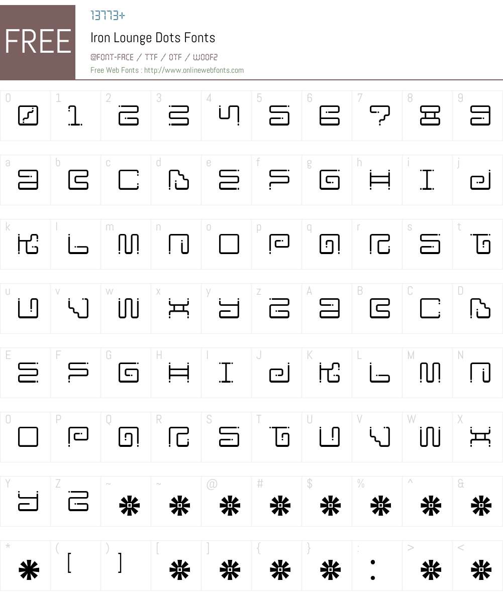 Iron Lounge Dots Font Screenshots