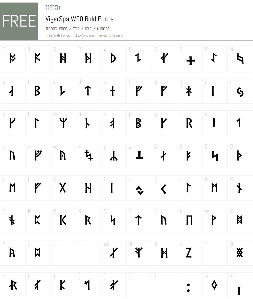 VigerSpaW90-Bold Font Screenshots