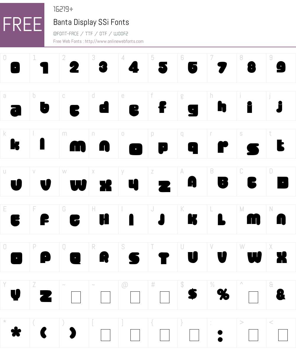 Banta Display SSi Font Screenshots