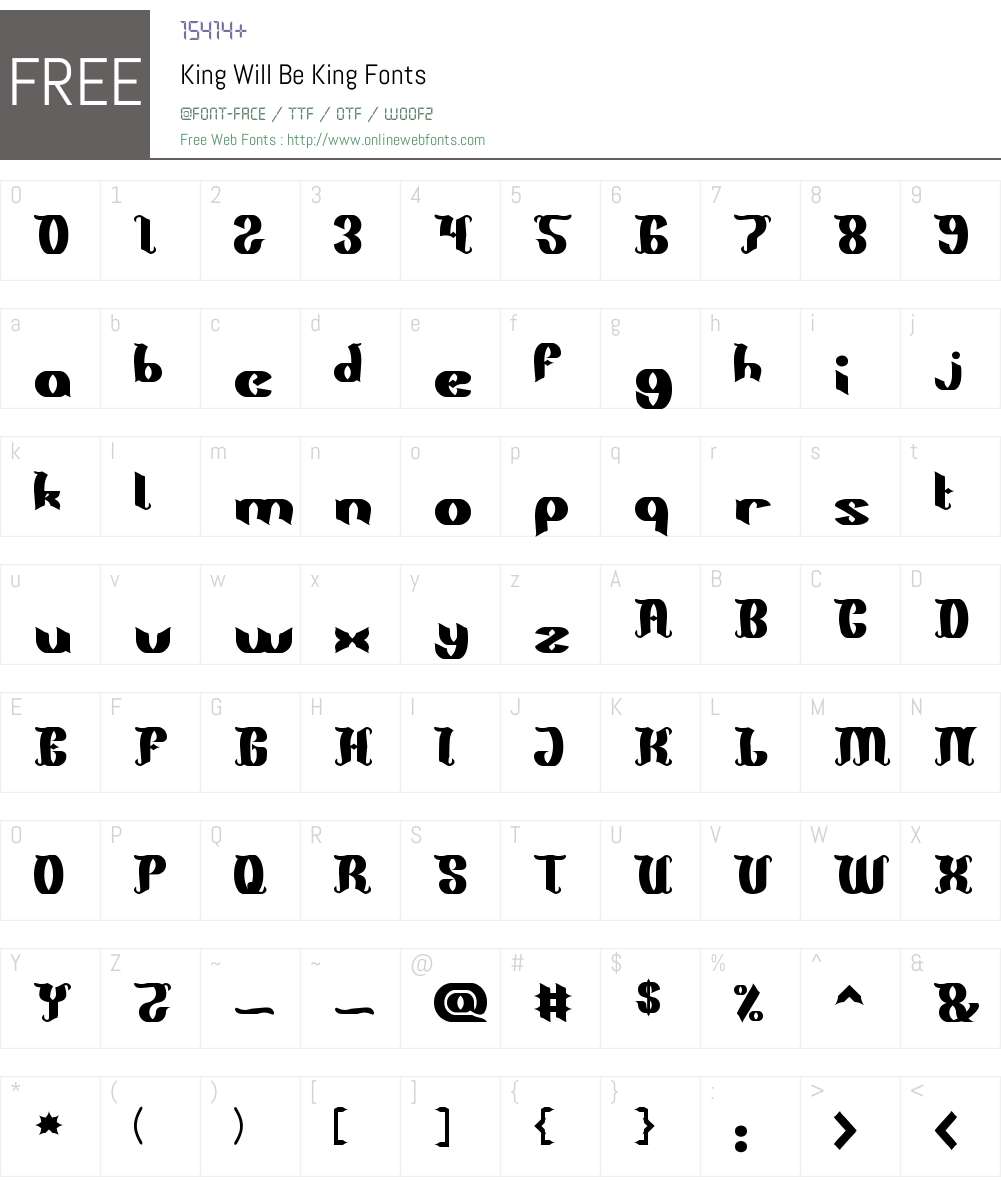 King Will Be King Font Screenshots