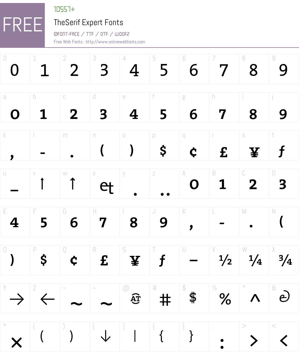 The Serif- Font Screenshots