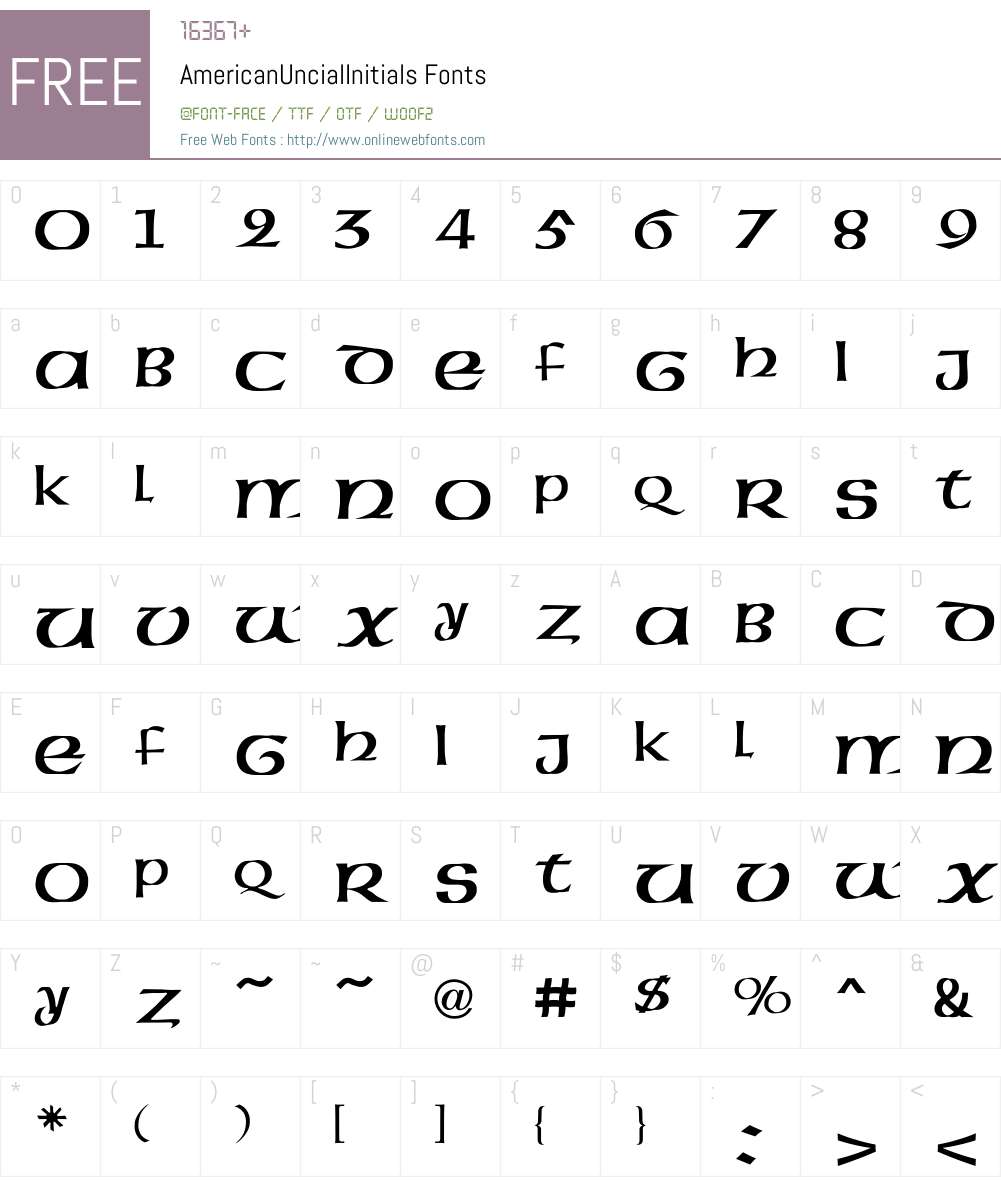 American Font Screenshots