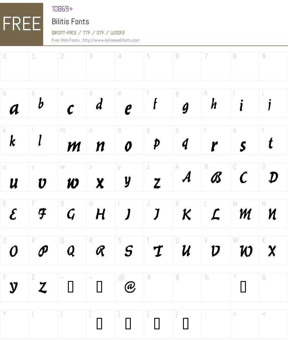 Bilitis Font Screenshots