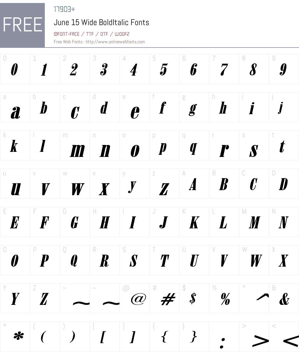 June 15 Wide Font Screenshots