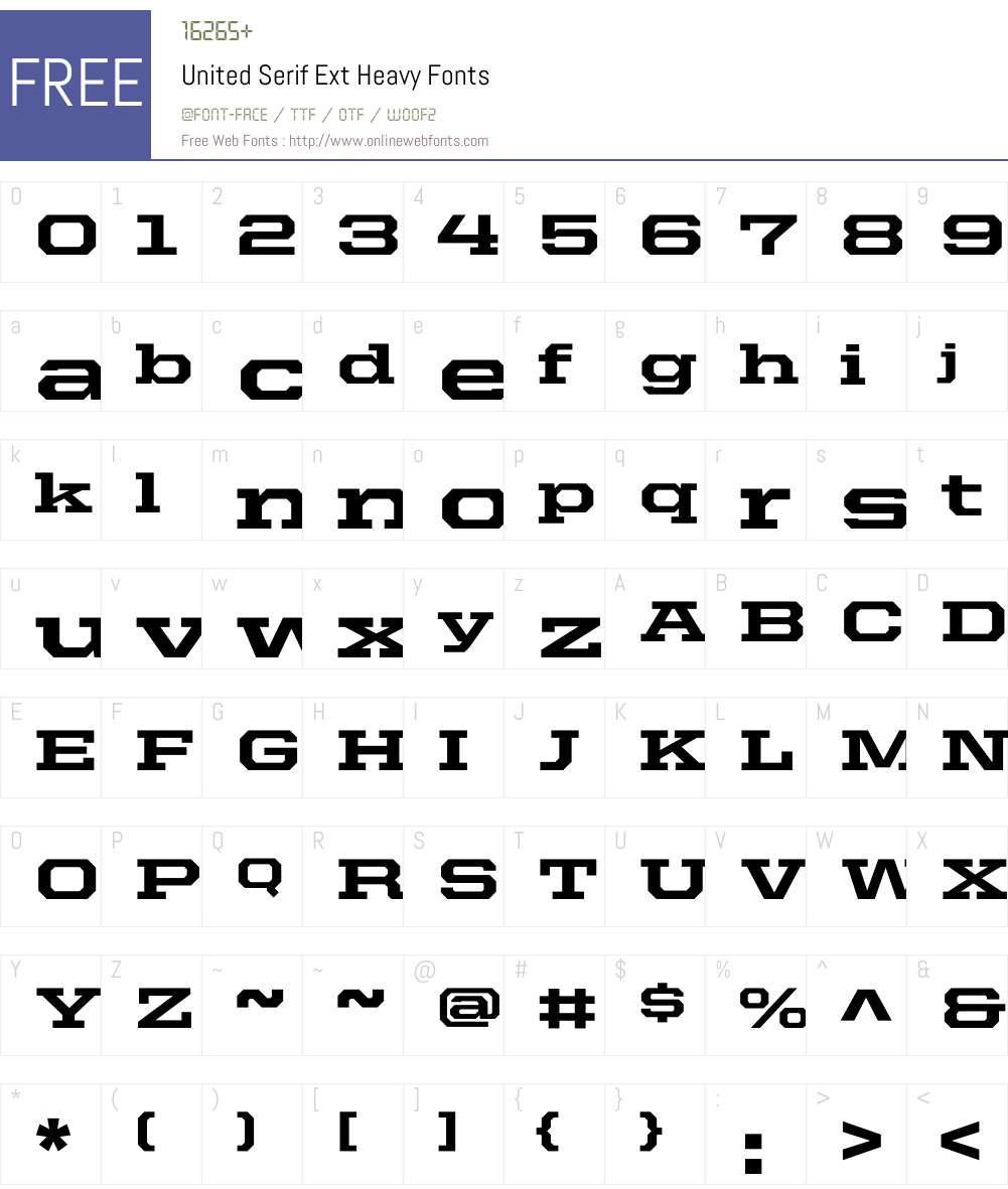 United Serif Ext Font Screenshots