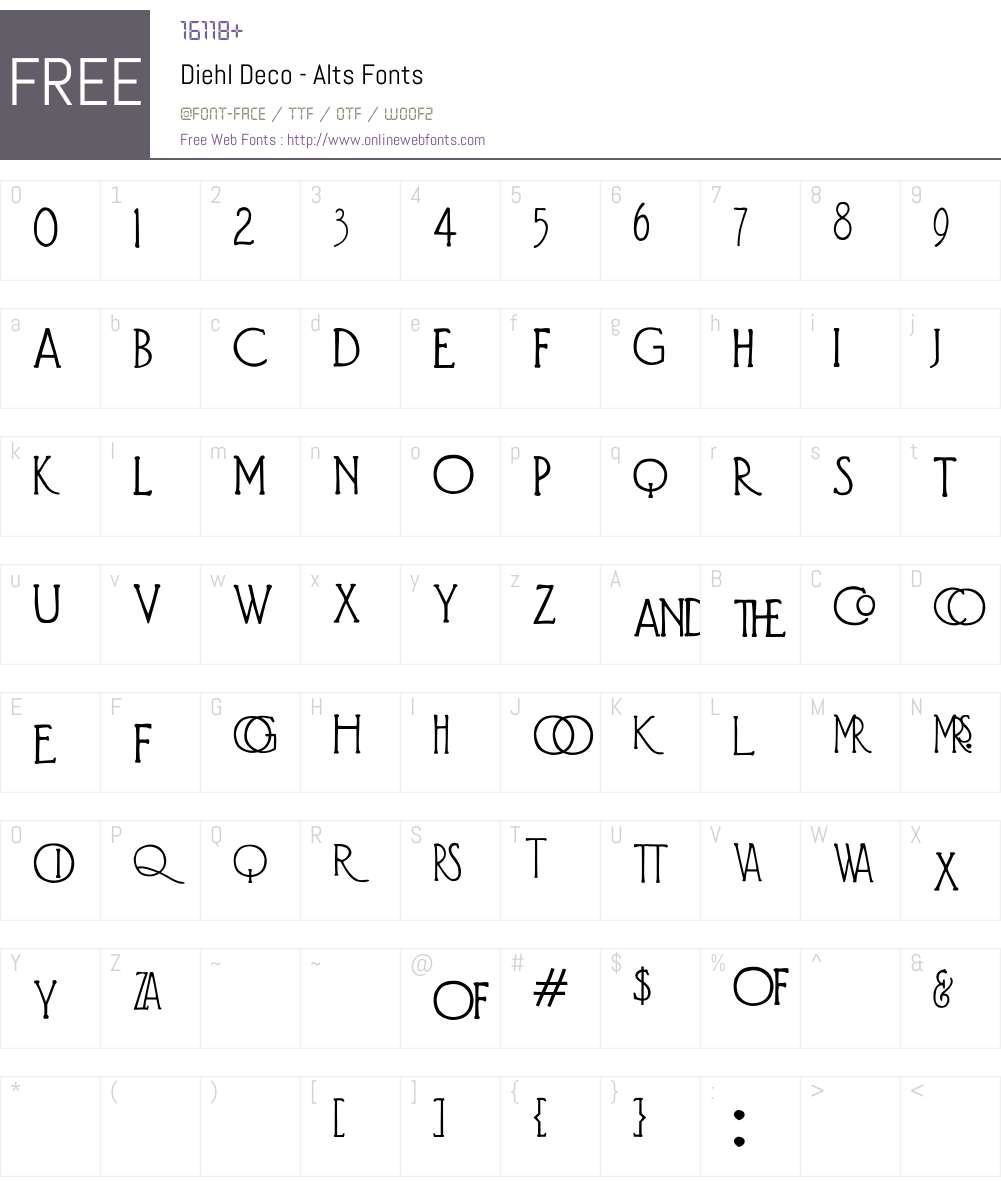 Diehl Deco - Alts Font Screenshots