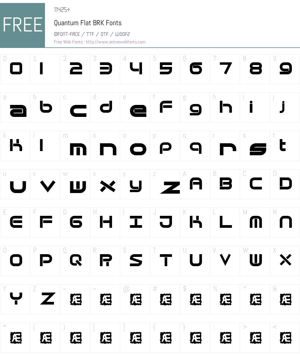 Quantum Flat BRK Font Screenshots
