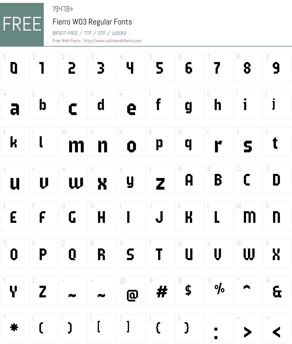 Fierro Font Screenshots