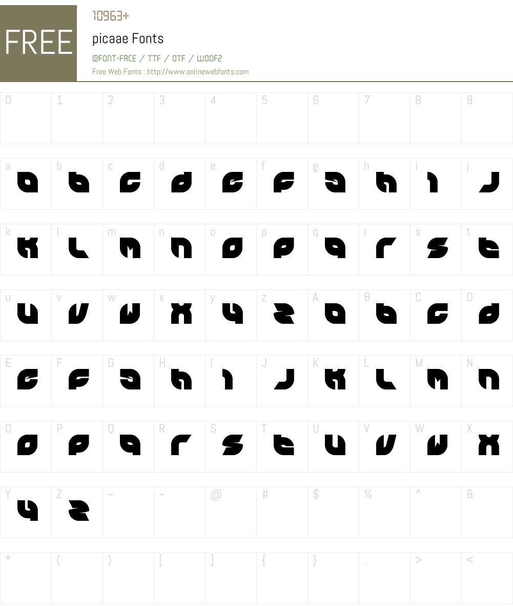 picaae Font Screenshots