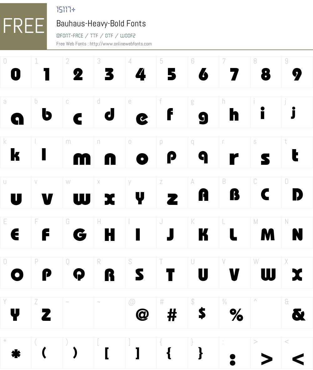 Bauhaus-Heavy-Bold Font Screenshots