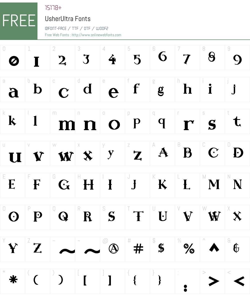 UsherW01-Ultra Font Screenshots