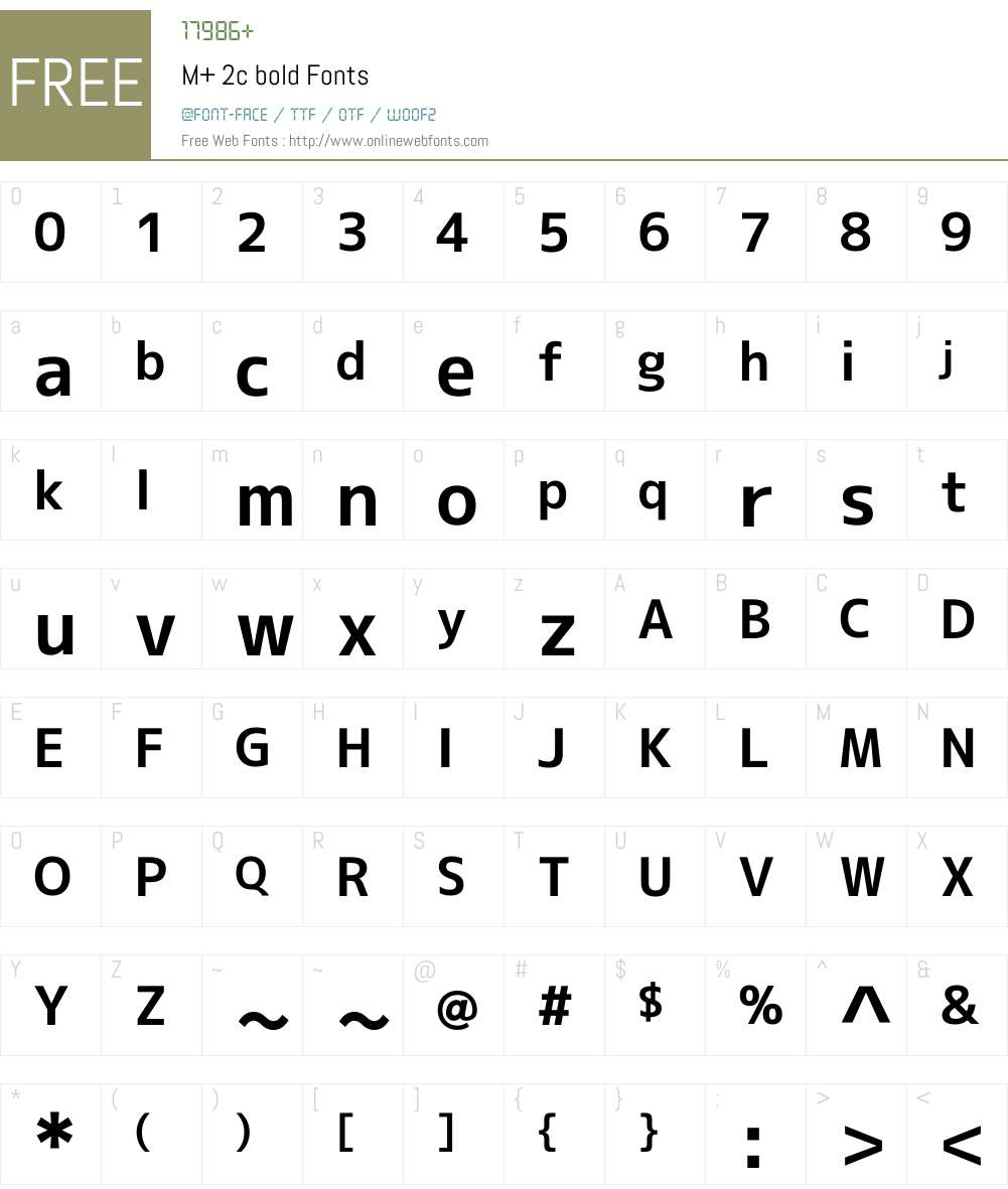M+ 2c bold Font Screenshots
