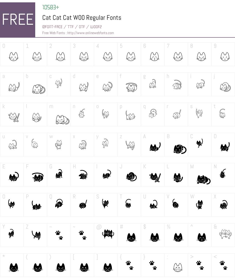 CatCatCatW00-Regular Font Screenshots
