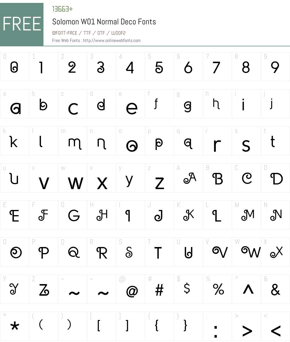 SolomonW01-NormalDeco Font Screenshots