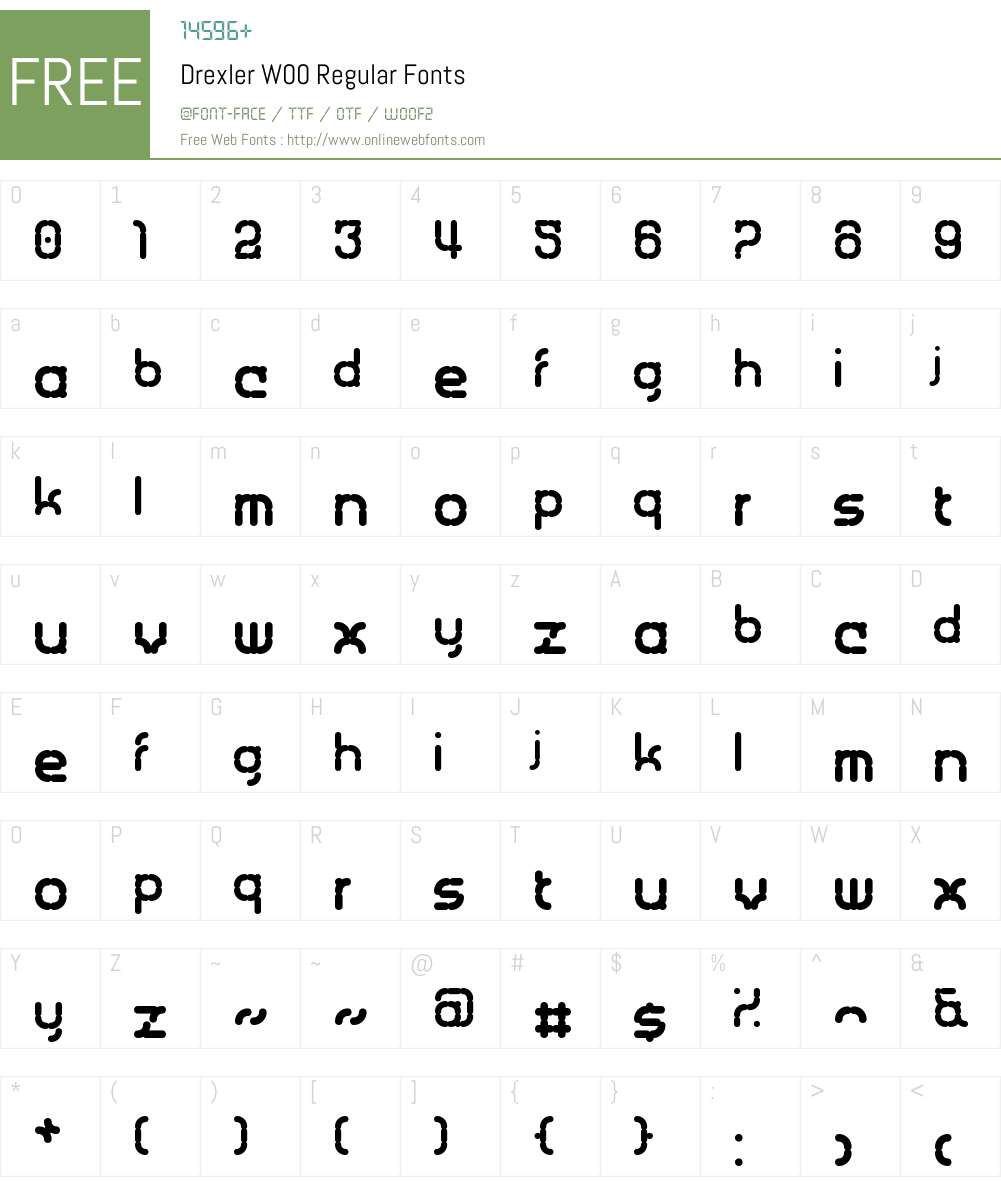 DrexlerW00-Regular Font Screenshots