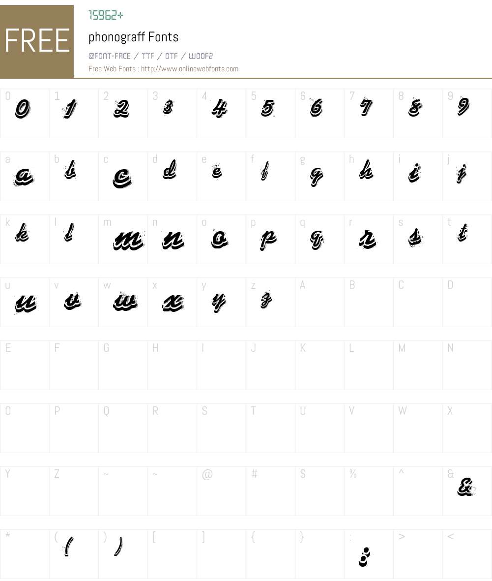 phonograff Font Screenshots