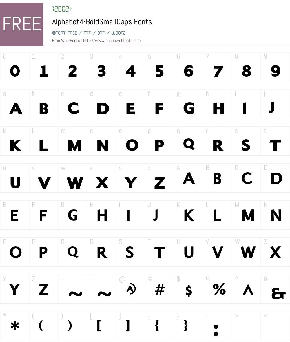 Alphabet4 Font Screenshots
