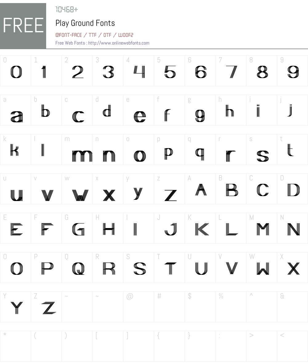 Play Ground Font Screenshots